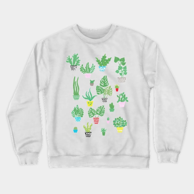 Happy Houseplants Crewneck Sweatshirt by anneamanda